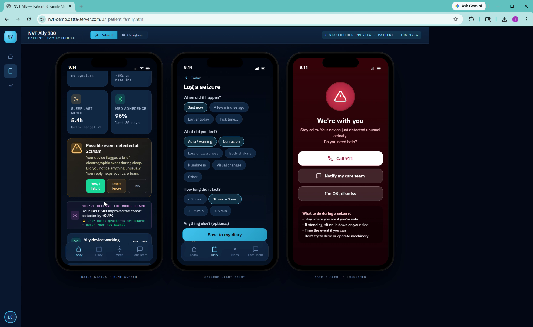 Patient app medication tracking