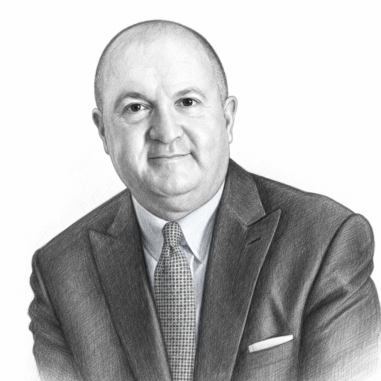 Pencil sketch portrait of Scott Verner